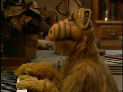 ALF playing the piano - &quot;It's tough to play without the red keys.&quot;